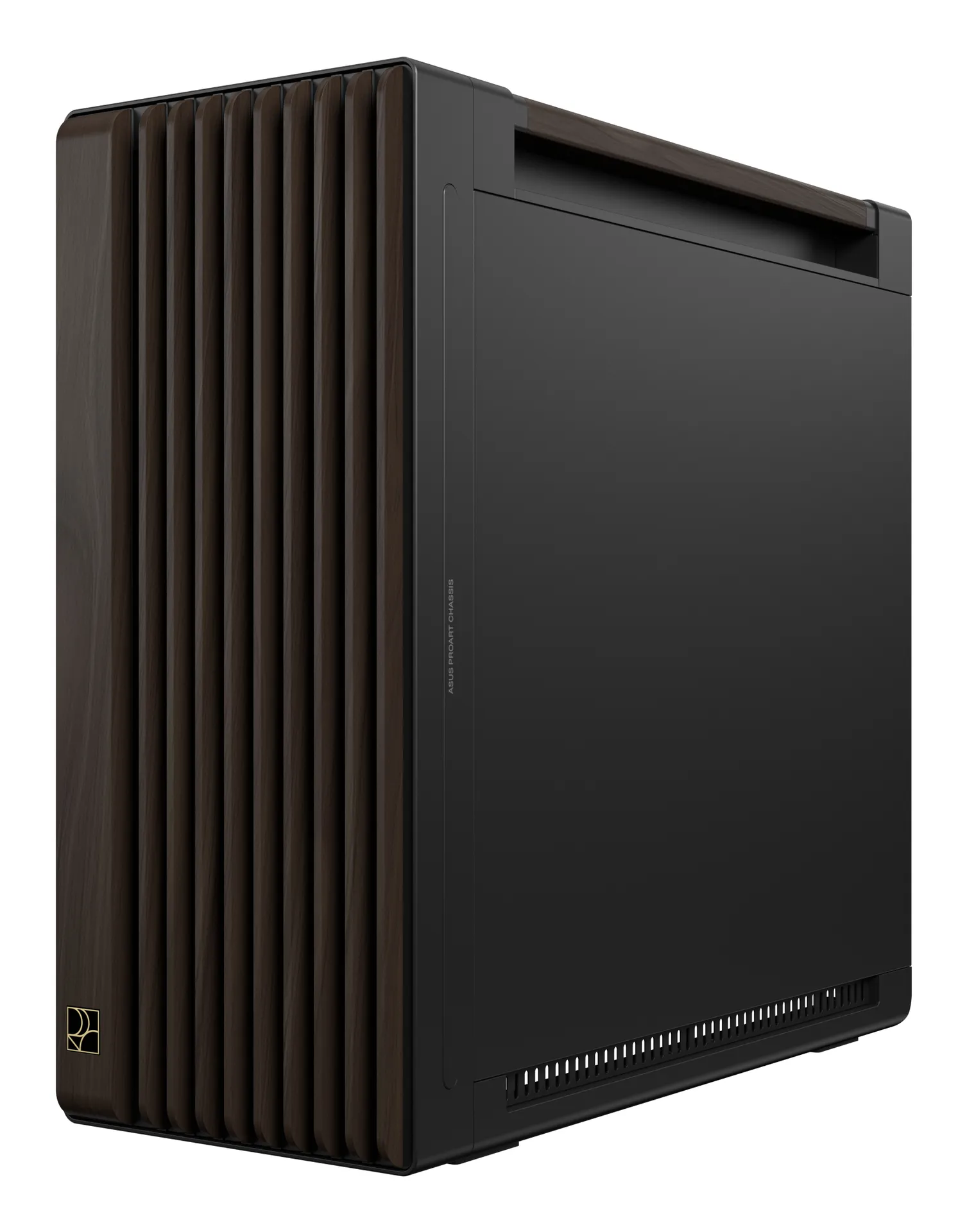ASUS ProArt PA602 Wood Edition Modern Black - Metal Panel Midi Tower Schwarz, Holz – Bild 4