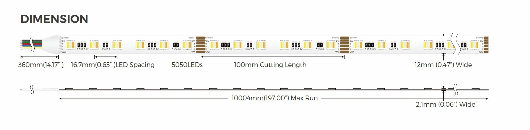 Synergy 21 LED Flex Strip 5050 - 60 RGB DC24V + RGB-WW (RGB-CCT) one chip ULS 10m LP IP20 – Bild 3