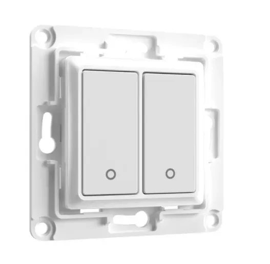 Shelly · Unterputz Zubehör · „Wall Switch 2“ · Wandtaster · 2-fach · Weiß Shelly · Unterputz Zubehör · „Wall Switch 2“ · Wandtaster · 2-fach · Weiß