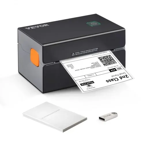 VEVOR Thermo-Etikettendrucker 175x109x94mm Edikettendruckgerät 300DPI Auflösung Labeldrucker Versandetiketten Drucker Bluetooth/USB Automatische Etikettenerkennung Windows Mac OS Linux Chromebook VEVOR Thermo-Etikettendrucker 175x109x94mm Edikettendruckgerät 300DPI Auflösung Labeldrucker Versandetiketten Drucker Bluetooth/USB Automatische Etikettenerkennung Windows Mac OS Linux Chromebook