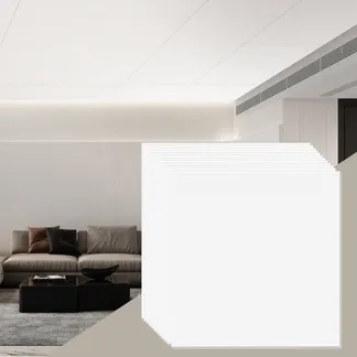 VEVOR Deckenfliesen, 12er-Pack 24 x 24 Zoll, abgehängte Deckenfliesen aus hochwertigem PVC-Schaumstoff, feuerfest, gute Flexibilität und einfache Installation, Deckenverkleidung für die Dekoration zu Hause/im Büro, glattes Weiß VEVOR Deckenfliesen, 12er-Pack 24 x 24 Zoll, abgehängte Deckenfliesen aus hochwertigem PVC-Schaumstoff, feuerfest, gute Flexibilität und einfache Installation, Deckenverkleidung für die Dekoration zu Hause/im Büro, glattes Weiß