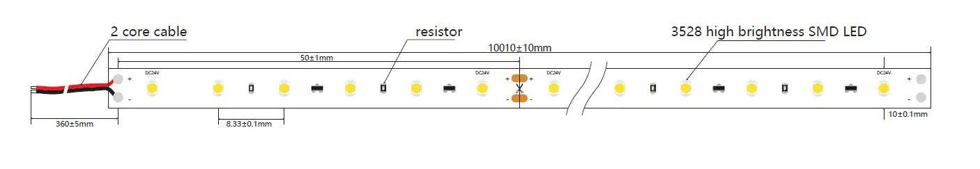 Synergy 21 LED Flex Strip 2835 - 120 WW DC24V 96W IP20 ULS 10m – Bild 2