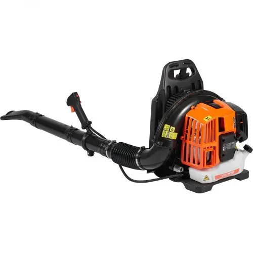 VEVOR Laubbläser als Rucksack, 52 CC 2-Takt-Benzin-Laubbläser mit 1,37 l Kraftstofftank, 480 CFM Luftvolumen, 175 MPH Geschwindigkeit, ideal für Rasenpflege, Laubreinigung und Schneeräumung – Bild 9