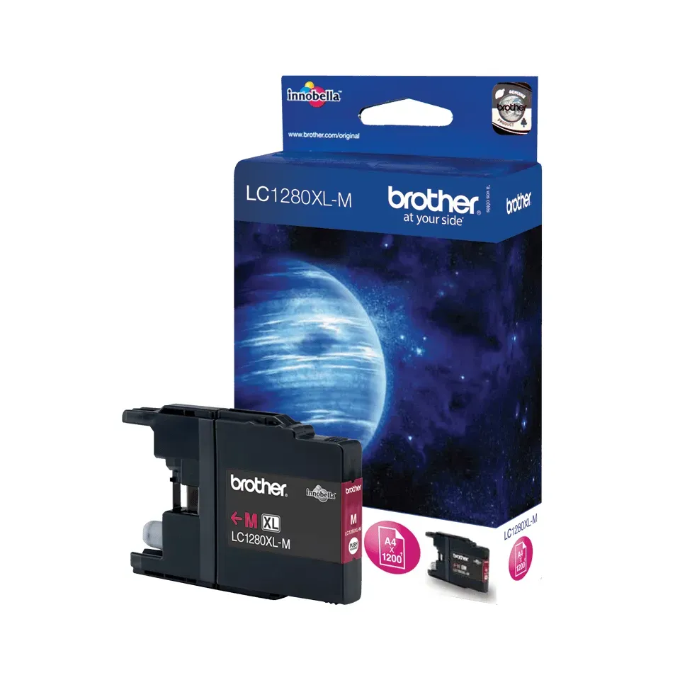 Brother LC1280XLM Druckerpatrone 1 Stück(e) Original Hohe (XL-) Ausbeute Magenta Brother LC1280XLM Druckerpatrone 1 Stück(e) Original Hohe (XL-) Ausbeute Magenta