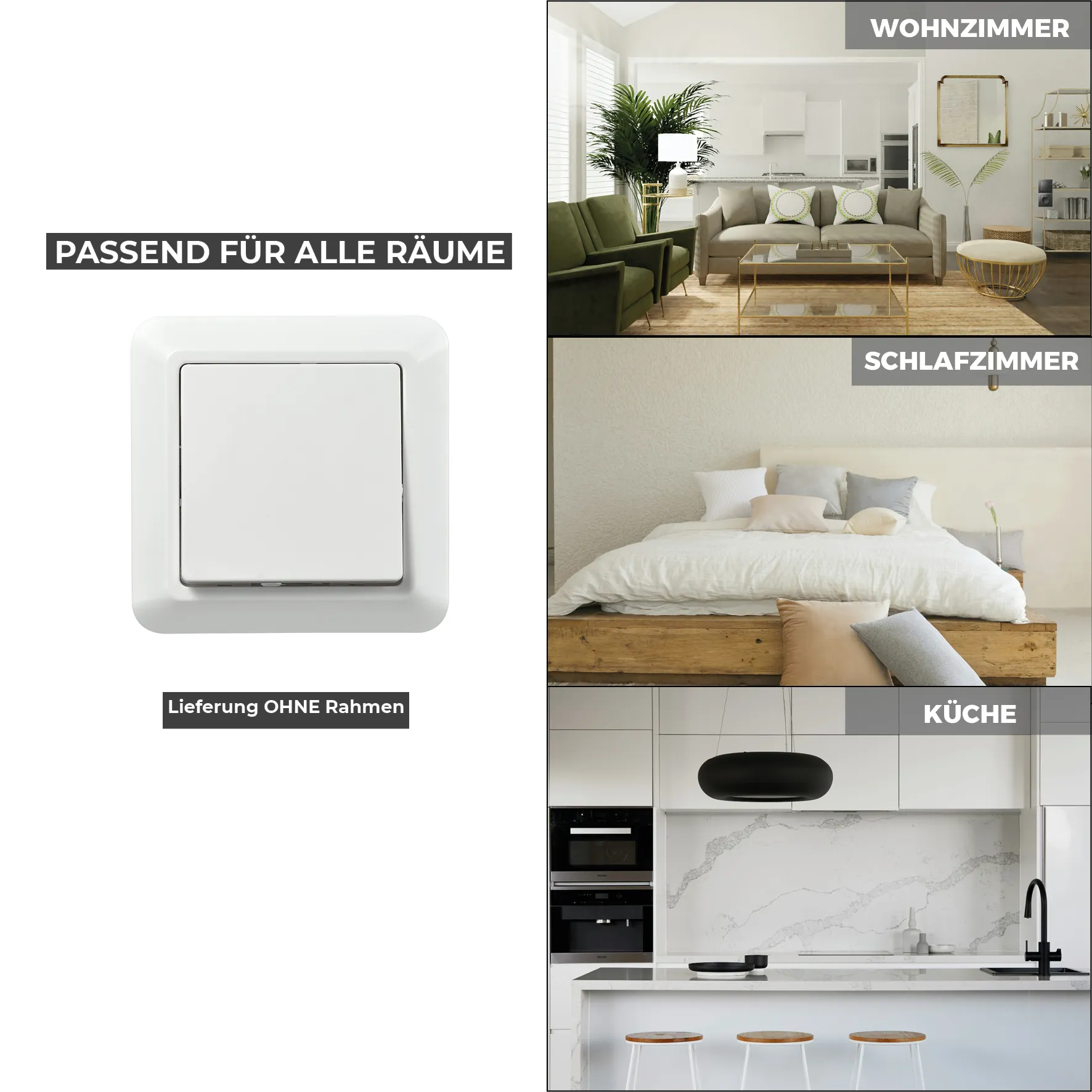 Taster McPower ''Cup'' 250V~/10A, UP, weiß – Bild 5