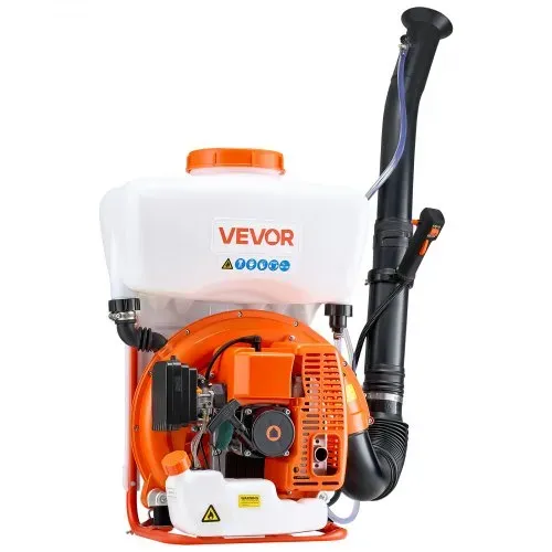 VEVOR Rucksack-Nebelsprühgerät, 63 cc, 3 PS-Motor, gasbetriebener Nebelsprüher mit 16 L-Tank, Pulver- & Flüssigkeitsnebelsystem, für Gartenarbeit & Landwirtschaft, Gemüsegewächshäuser – Bild 10