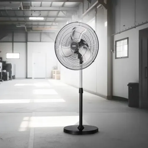 VEVOR Industrieller Standventilator, 570 mm, 90-Grad-Oszillationsventilator, höhenverstellbare Ventilatoren mit 3 einstellbaren Geschwindigkeiten, Windmaschine für Werkstatt, Lagerhaus, Schwarz – Bild 7