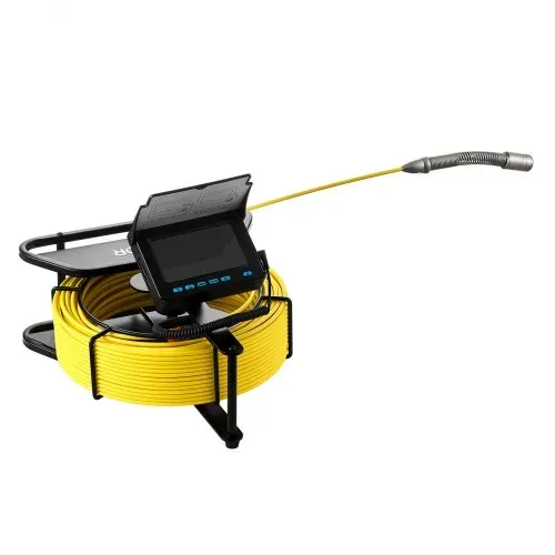 VEVOR Kanalkamera, 50 m, selbstnivellierende Rohrkamera mit 4,3-Zoll-HD-Bildschirm, IP68 wasserdicht, mit Beleuchtung (12 LEDs & 16-GB-Speicherkarte) für Abwasserleitungen & -rohre – Bild 9