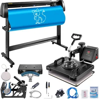 VEVOR 38x30cm Heißpresse maschine 5 In 1 Transferpresse hitzepressemaschine und 1350mm Vinyl Cutter Plotter Cutting Plotter Desktop Machine VEVOR 38x30cm Heißpresse maschine 5 In 1 Transferpresse hitzepressemaschine und 1350mm Vinyl Cutter Plotter Cutting Plotter Desktop Machine