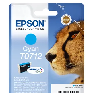Epson Singlepack Cyan T0712 DURABrite Ultra Ink Epson Singlepack Cyan T0712 DURABrite Ultra Ink