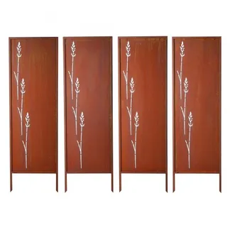 VEVOR Paravent 50×160 cm 4er-Pack, Raumteiler, Trennwand mit Erdspießen & Kohlenstoffstahlplatte, Sichtschutz, Raumtrenner, Dekorative Sichtschutzwand für Garten, Terrasse, Hof, Balkon VEVOR Paravent 50×160 cm 4er-Pack, Raumteiler, Trennwand mit Erdspießen & Kohlenstoffstahlplatte, Sichtschutz, Raumtrenner, Dekorative Sichtschutzwand für Garten, Terrasse, Hof, Balkon
