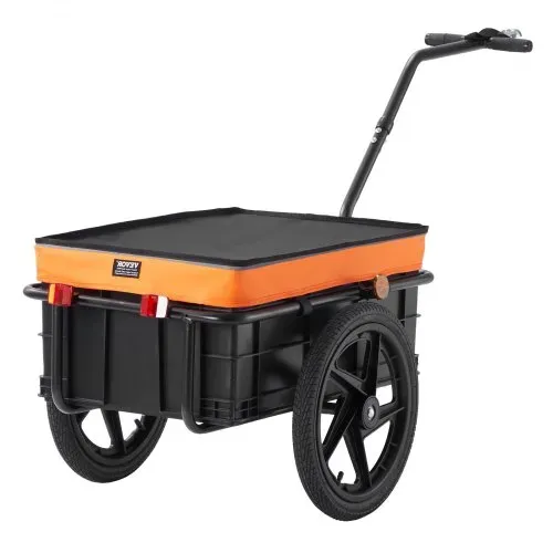 VEVOR Fahrradanhänger, 40 kg Tragkraft, Transportanhänger, faltbar und kompakt verstaubar, mit Universalkupplung, wasserdichte Abdeckung, 40,6 cm Räder, passend für 640-711 mm große Fahrradräder – Bild 8