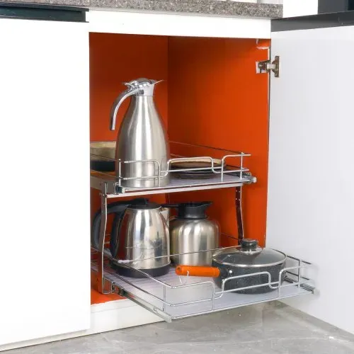 VEVOR ausziehbares Gewürzregal (508x533x383 mm) Spülschrankregal Küchenschrank, Schiebeschublade Waschbecken Gewürzregal Schrank Organizer Unterschrankregal 546x558x457 mm (Installationsgröße) – Bild 6