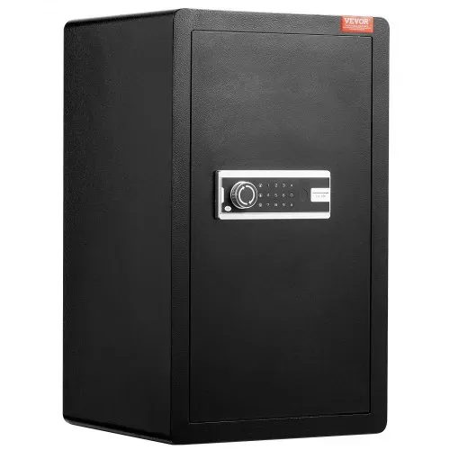VEVOR Safe Tresor mit feuerfester Geldtasche, Einzeltür-Safe 113 L, 2 Trennwände, digitaler Möbeltresor mit Schlüssel und Code, Wertsachenbox für Geld und Schmuck, Geldtresor Schwarz – Bild 9