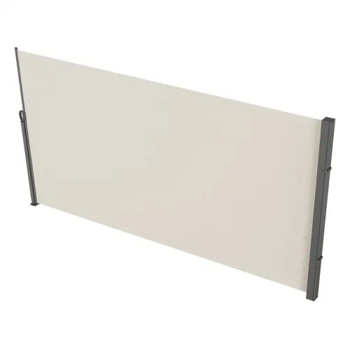 VEVOR Seitenmarkise 160 x 300 cm Seitenwandmarkise aus Polyestergewebe mit PU-Beschichtung Markise einziehbarer Griff mit Federmechanismus Sichtschutz Blickschutz für Balkone Innenhöfe UV30 Beige – Bild 9