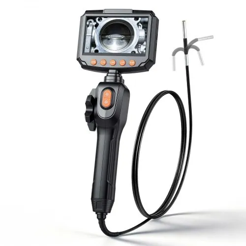 VEVOR Drehbare Endoskopkamera mit Licht, Inspektionskamera mit Zwei-Wege beweglichem Kopf, IP67 Wasserdichte Rohrkamera mit 4,3 Zoll Display 1,5m Kabel 2600mAh Akku, 3,9mm Boreskopkamera für Auto Haus VEVOR Drehbare Endoskopkamera mit Licht, Inspektionskamera mit Zwei-Wege beweglichem Kopf, IP67 Wasserdichte Rohrkamera mit 4,3 Zoll Display 1,5m Kabel 2600mAh Akku, 3,9mm Boreskopkamera für Auto Haus