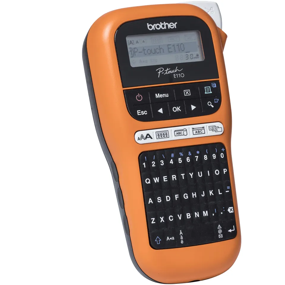 Brother PT-E110 Etikettendrucker Wärmeübertragung 180 x 180 DPI 20 mm/sek HGe/TZe QWERTY – Bild 6