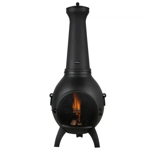 VEVOR Gartenkamin, 52x50x130 cm, Terrassenofen Feuerstelle, Aztekenofen zum Grillen & Wärmen, Inkaofen mit Grillgitter, Kaminmantel & rostfreiem Kamindeckel, für Terrasse/Garten/Hinterhof – Bild 8