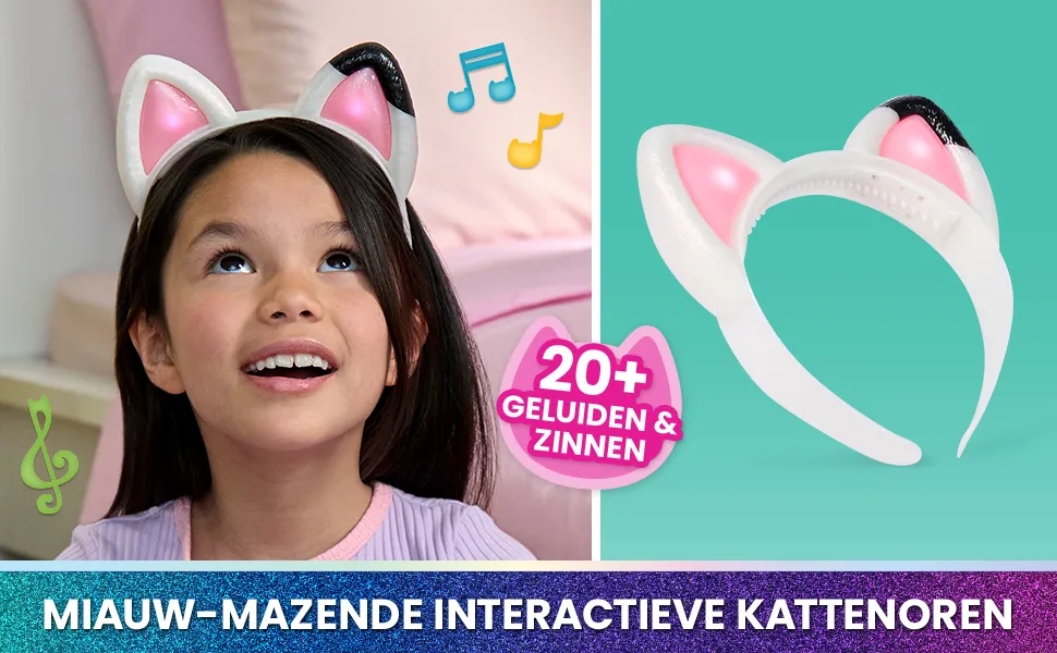 Gabby's Dollhouse DREAMWORKS : DER FILM - Interaktiver Miau-tastischer Katzenohren-Haarreif mit Licht, Sound & 3 Spielmodi – Bild 5