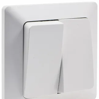 MILOS Serien-Schalter 2-fach weiß matt 250V~/ 10A, inkl. Rahmen, UP MILOS Serien-Schalter 2-fach weiß matt 250V~/ 10A, inkl. Rahmen, UP