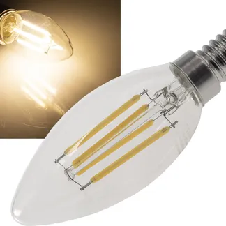 LED Kerzenlampe E14 „Filament K4“ 3000k, 400lm, 230V/4W, warmweiß LED Kerzenlampe E14 „Filament K4“ 3000k, 400lm, 230V/4W, warmweiß