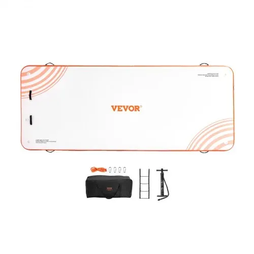 VEVOR Aufblasbares Schwimmdock, 4,57 x 1,82 m, Dockplattform, rutschfeste Wasserschwimmdockmatte mit tragbarer Tragetasche und abnehmbarer Leiter, schwimmende Plattform-Inselfloß für Pool, Strand – Bild 8
