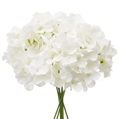 VEVOR Künstliche Blumen, 65 Stück weiße künstliche Hortensien aus Seide, weiße Kunstblumen mit Stielen für DIY Hochzeitssträuße, Tischdekorationen für Zuhause, Partytischdekorationen – Bild 8