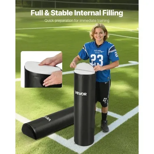 VEVOR Fußball Tackling Dummy PVC Step-Over-Dummy, hochdichtes Schwamm-Blocking-Pad (1080 x 310 x 155 mm), robuste Trainingsdummies mit Griffen, ideal für Beinarbeitsübungen, Sporttraining, 2 Stk. – Bild 5