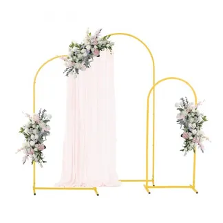 VEVOR Hochzeitsbogen, 3er-Set, 1,2/1,5/1,8 m Hintergrundständer, goldfarbener Metall-Ballonbogen für Hochzeiten, Geburtstagsfeiern, Abschlussfeiern, Feiertage & Zeremoniendekoration VEVOR Hochzeitsbogen, 3er-Set, 1,2/1,5/1,8 m Hintergrundständer, goldfarbener Metall-Ballonbogen für Hochzeiten, Geburtstagsfeiern, Abschlussfeiern, Feiertage & Zeremoniendekoration