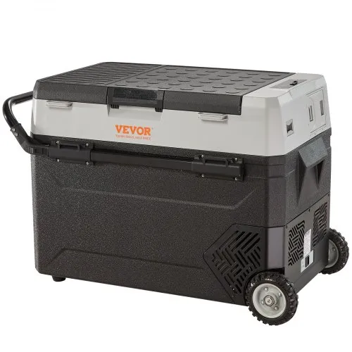 VEVOR Camping Kühlschrank 53 L Kühlbox, 12 / 24 V Rollbare Elektrische Gefrierbox 2 in 1 Doppelzone, Auto Kühlschrank Kompressor zum Warmhalten und Kühlen 60 W Tragbar Handgriff Boot, Lkw, Mobil Grau VEVOR Camping Kühlschrank 53 L Kühlbox, 12 / 24 V Rollbare Elektrische Gefrierbox 2 in 1 Doppelzone, Auto Kühlschrank Kompressor zum Warmhalten und Kühlen 60 W Tragbar Handgriff Boot, Lkw, Mobil Grau