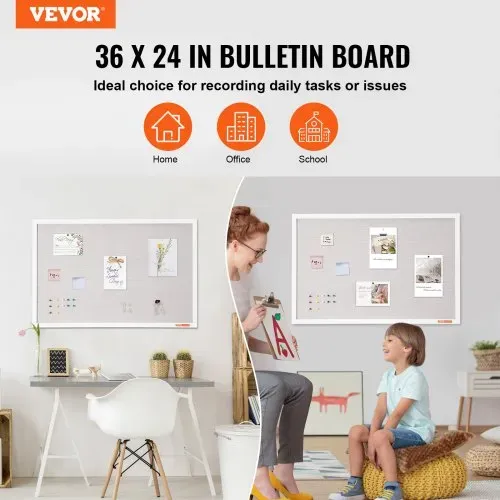 VEVOR 36″x24″ weiße Korktafel mit Leinenoberfläche – stilvolle wandmontierte Pinnwand für Zuhause, Schule, Büro – elegantes und funktionales Schwarzes Brett VEVOR 36″x24″ weiße Korktafel mit Leinenoberfläche – stilvolle wandmontierte Pinnwand für Zuhause, Schule, Büro – elegantes und funktionales Schwarzes Brett