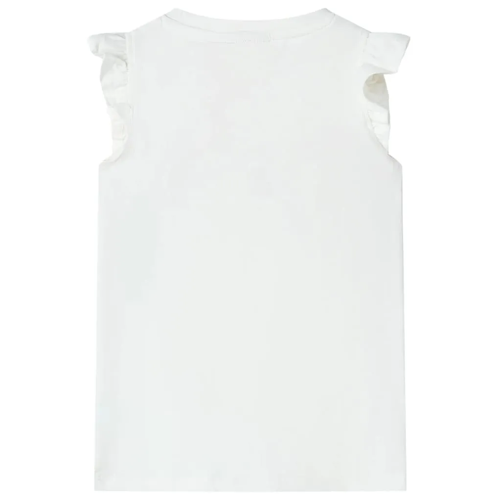 vidaXL Kinder-T-Shirt Ecru 92 – Bild 2