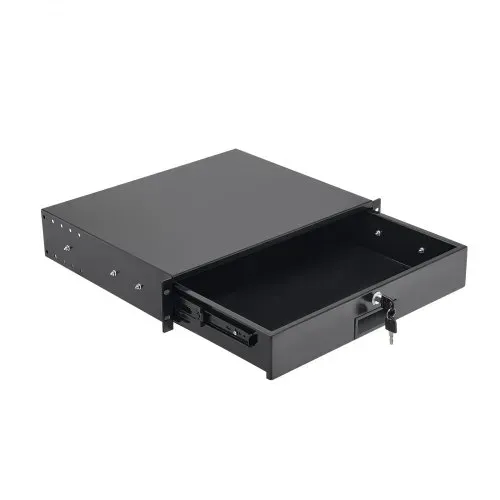 VEVOR 2U Rackschublade, 22,68 kg, abschließbares Serverschrankgehäuse, Schiebeschublade mit Schloss & Kabelmanagementlöchern, für 482 mm Netzwerkgeräte-Server-AV-Rack oder Schrankgehäuse – Bild 9