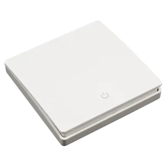 Funk-Wandtaster McPower “Kinetic“ 1-fach, Funktion ohne Batterie, max. 200m Funk-Wandtaster McPower “Kinetic“ 1-fach, Funktion ohne Batterie, max. 200m