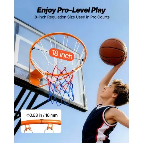 VEVOR Basketballkorb Hangring Basketballring 483 mm, Basketball Basketballring Netz 577 x 483 x 110 mm Qualität-und Sicherheitsgeprüft Indoor & Outdoor, Universal Stabiler Basketballkorb Orange VEVOR Basketballkorb Hangring Basketballring 483 mm, Basketball Basketballring Netz 577 x 483 x 110 mm Qualität-und Sicherheitsgeprüft Indoor & Outdoor, Universal Stabiler Basketballkorb Orange
