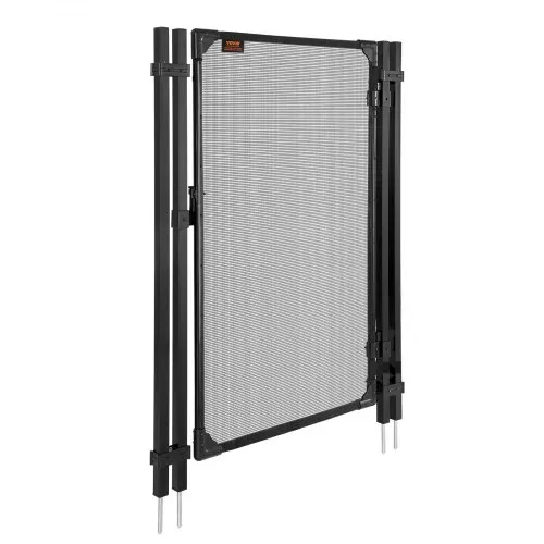 VEVOR Poolzaun Tor 1,2x0,75 m, Tür für Poolschutzzaun Kinderschutzzaun, Sicherheitstor-Set mit Metallriegel, 352 g/m² Teslin-PVC-Gewebe, Vierkantrohr, Abschließbar, für Schwimmbecken, Schwarz – Bild 8