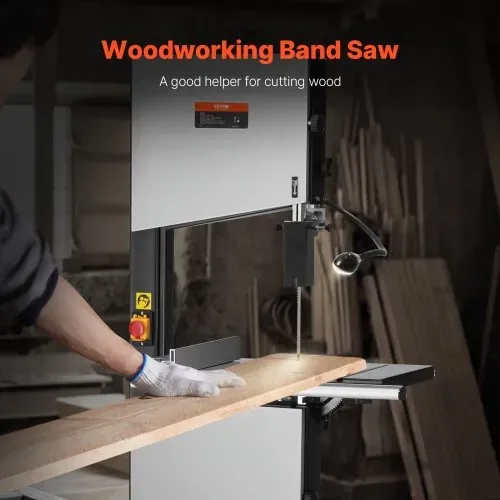 VEVOR Bandsäge, 340 mm, Tischsäge mit Ständer, 440–846 U/min stufenlos machbare Geschwindigkeit, 1100 W 1-1/2 PS, 220 V, für die Holzbearbeitung von Aluminium, Holz, Metall & Kupfer VEVOR Bandsäge, 340 mm, Tischsäge mit Ständer, 440–846 U/min stufenlos machbare Geschwindigkeit, 1100 W 1-1/2 PS, 220 V, für die Holzbearbeitung von Aluminium, Holz, Metall & Kupfer