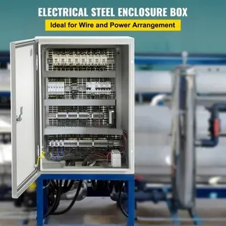 VEVOR Schaltschrank NEMA-Industriegehäuse, 40 x 30 x 20 cm NEMA 4X-Stahl-Schaltkasten, IP66 wasser- und staubdicht, elektrischer Anschlusskasten für den Außen-/Innenbereich, mit Montageplatte VEVOR Schaltschrank NEMA-Industriegehäuse, 40 x 30 x 20 cm NEMA 4X-Stahl-Schaltkasten, IP66 wasser- und staubdicht, elektrischer Anschlusskasten für den Außen-/Innenbereich, mit Montageplatte