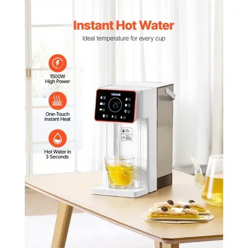 VEVOR Instant-Heißwasserspender, kochend heißer Wasserspender mit 6 einstellbaren Temperaturen & 8 Wassermengen & 3 L abnehmbarem Wassertank, schnelles Aufheizen mit Touchscreen und Kindersicherung VEVOR Instant-Heißwasserspender, kochend heißer Wasserspender mit 6 einstellbaren Temperaturen & 8 Wassermengen & 3 L abnehmbarem Wassertank, schnelles Aufheizen mit Touchscreen und Kindersicherung