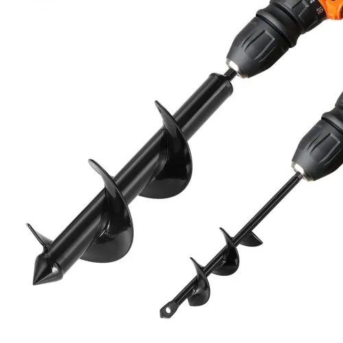 VEVOR Erdbohrer für Bohrmaschine, 2er-Set, Ø 8×30 cm & Ø 4×22 cm, Gartenbohrer für 3/8-Zoll-Sechskant-Bohrer, Pfahlbohrer, Durchlässenbohrer für Blumenzwiebeln, Lochbohraufsätze für Bagger VEVOR Erdbohrer für Bohrmaschine, 2er-Set, Ø 8×30 cm & Ø 4×22 cm, Gartenbohrer für 3/8-Zoll-Sechskant-Bohrer, Pfahlbohrer, Durchlässenbohrer für Blumenzwiebeln, Lochbohraufsätze für Bagger
