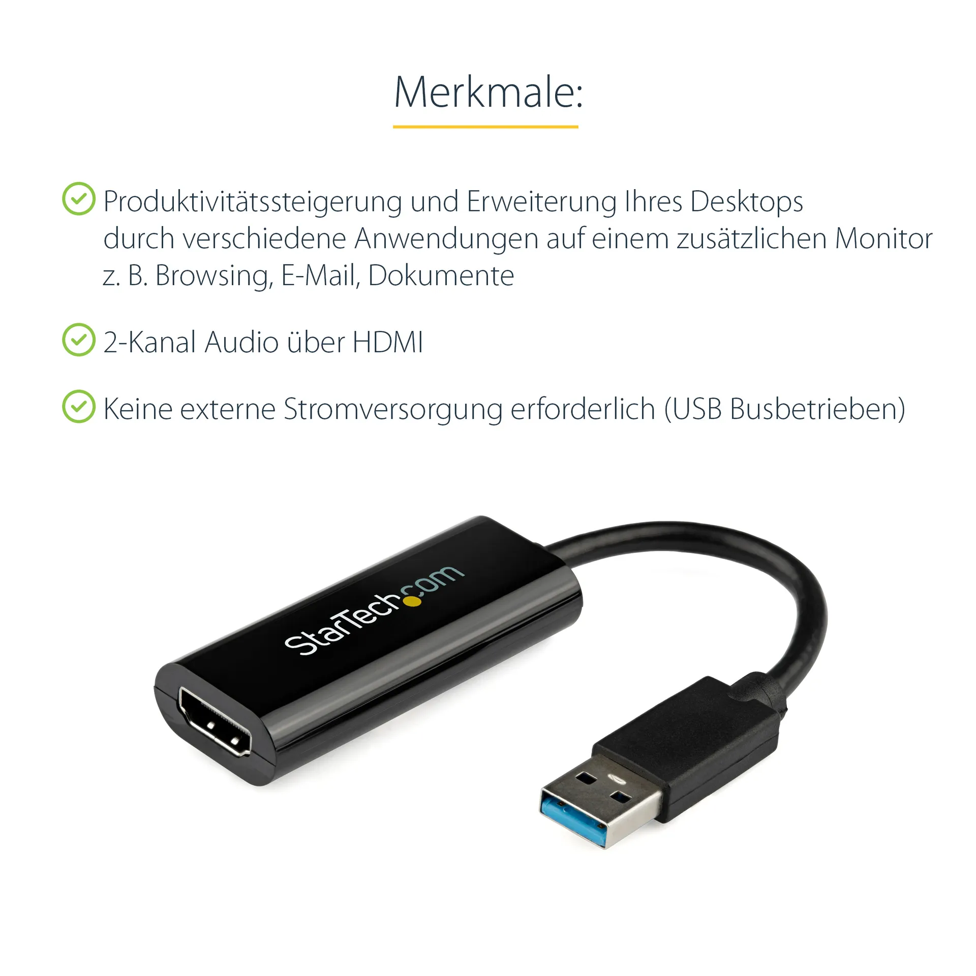 StarTech.com USB 3.0 zu HDMI Adapter, USB auf HDMI Monitor-Konverter für Windows, 1080P (keine Unterstützung für macOS/ChromeOS/Linux) - TAA – Bild 7