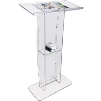 VEVOR Acryl-Podium, 1193,8 mm hoch, klarer Acryl-Podiumsständer mit breiter Lesefläche und Ablagefach, bodenstehende, klare Kanzeln aus Acryl für Kirche, Büro, Schule VEVOR Acryl-Podium, 1193,8 mm hoch, klarer Acryl-Podiumsständer mit breiter Lesefläche und Ablagefach, bodenstehende, klare Kanzeln aus Acryl für Kirche, Büro, Schule