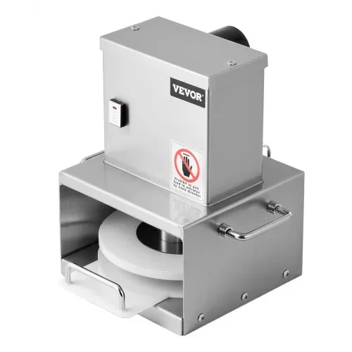 VEVOR elektrische Pizzateigpresse mit 15,24 cm Gebäck-Pressplatte, Brotpresse aus Edelstahl, kommerzielle Formmaschine mit einstellbarer Dicke & 100 Stk. Pergamentpapier, Pizza-Teigrolle – Bild 8