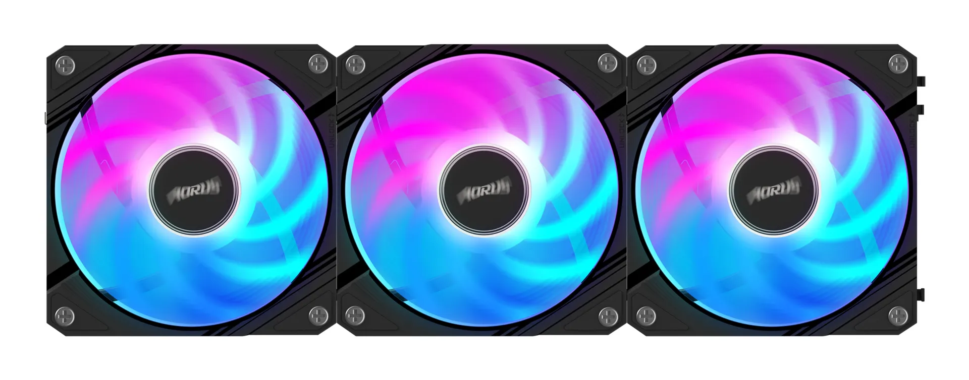 GIGABYTE AORUS EZ CHAIN FAN 120 (3-Pack) Hauptplatine Ventilator 12 cm Schwarz 3 Stück(e) – Bild 2