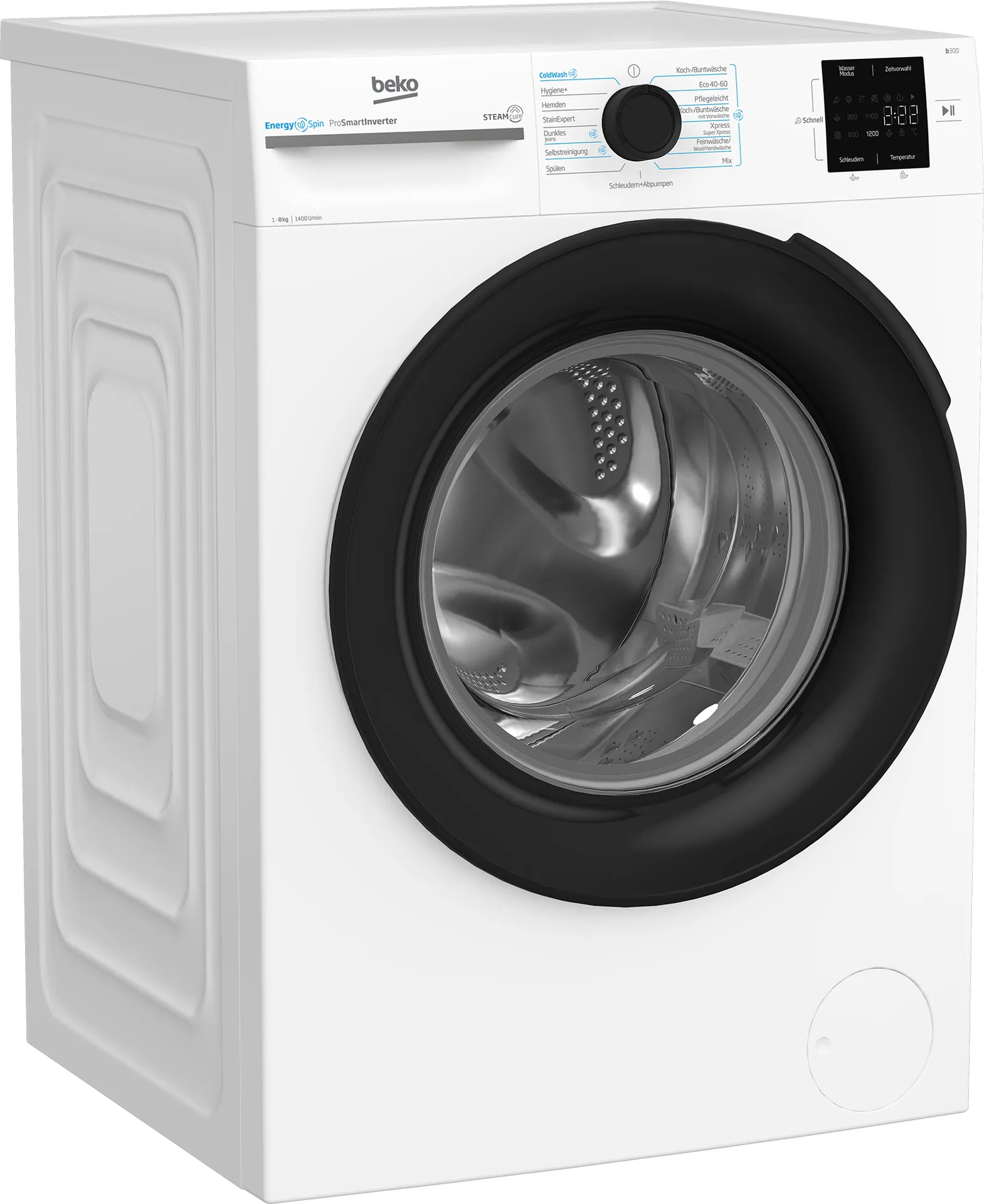 Beko b300 BM3WFU3841X Waschmaschine Frontlader 8 kg 1351 RPM Weiß – Bild 2