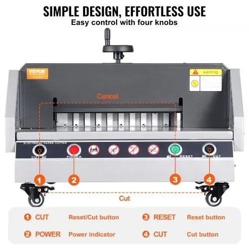 VEVOR elektrischer Papierschneider (330,2 mm Schnittbreite / 4 cm Schnittstärke), Desktop-Papierschneidemaschine mit Tastensteuerung, Papierschneider für Büro Schule Druckerei, Papier Schneiden – Bild 2