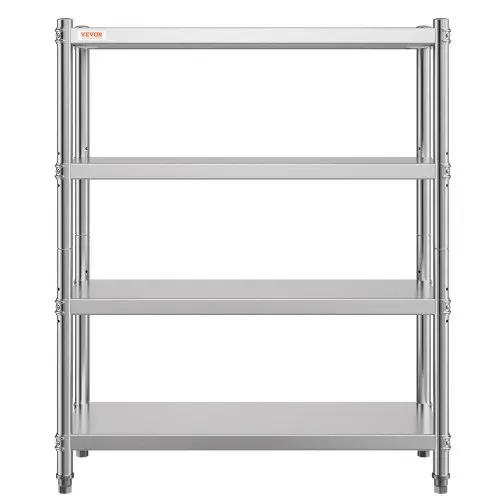 VEVOR Regal aus Edelstahl, für Küche, Garage, Lager, Balkon, 48 x 18,9 x 59 Zoll / 122 x 48 x 150 cm – Bild 8