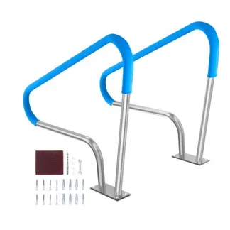 VEVOR Pool-Handlauf, 2 Stück, 1220 x 905 x 100 mm, Pooleinstieg Edelstahl mit Grundplatte für Innen-/Außenpools, Einstieghilfe für Schwimmbäder, Haltegriff mit Griffabdeckung & Zubehör für Spas VEVOR Pool-Handlauf, 2 Stück, 1220 x 905 x 100 mm, Pooleinstieg Edelstahl mit Grundplatte für Innen-/Außenpools, Einstieghilfe für Schwimmbäder, Haltegriff mit Griffabdeckung & Zubehör für Spas