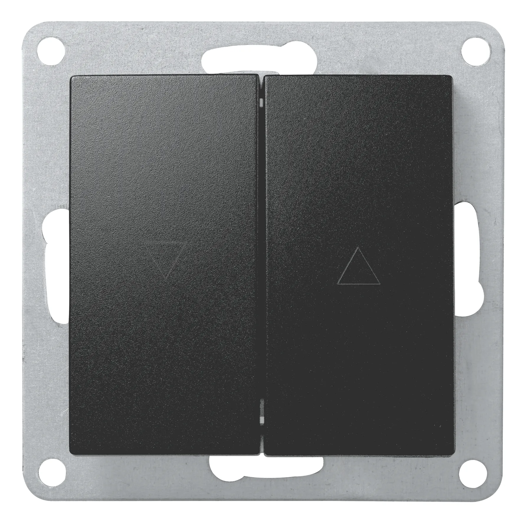 Jalousie-Taster McPower “Flair“, Hoch und Runter, 250V~/10A, UP, matt schwarz Jalousie-Taster McPower “Flair“, Hoch und Runter, 250V~/10A, UP, matt schwarz