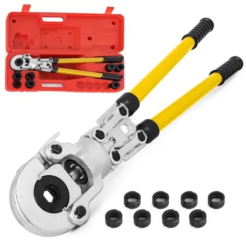 VEVOR Presszange U16, U20, U25, U32, TH16, TH20, TH26, TH32 mm, Crimpzange Presszange 6 T Druckkraft, Rohrpresszange mit um 360° Drehbarem Kopf und Ergonomischem Griff, Rohrcrimpzange Tragbar Ø16-32 m VEVOR Presszange U16, U20, U25, U32, TH16, TH20, TH26, TH32 mm, Crimpzange Presszange 6 T Druckkraft, Rohrpresszange mit um 360° Drehbarem Kopf und Ergonomischem Griff, Rohrcrimpzange Tragbar Ø16-32 m